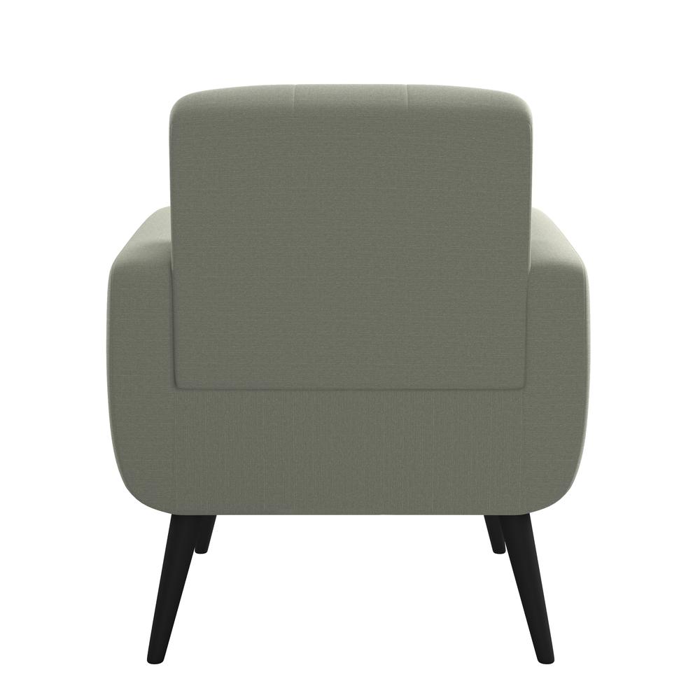 Armchair in Dove Grey Linen with Espresso Legs. Picture 6