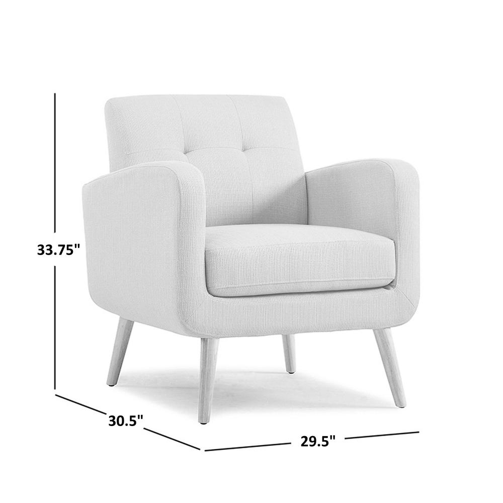 Armchair in Peacock Blue Linen with Espresso Legs. Picture 7