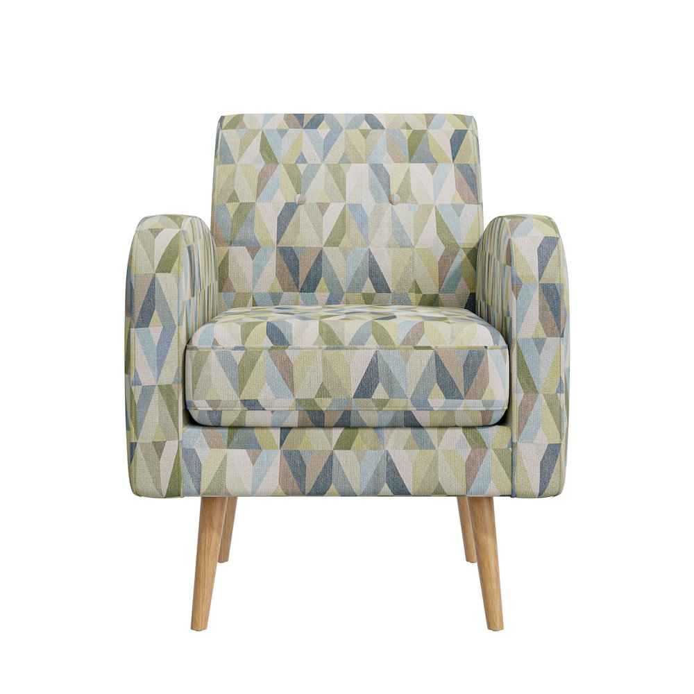 Mid-Century Modern Armchair in Pastel Green and Blue Prism. Picture 2