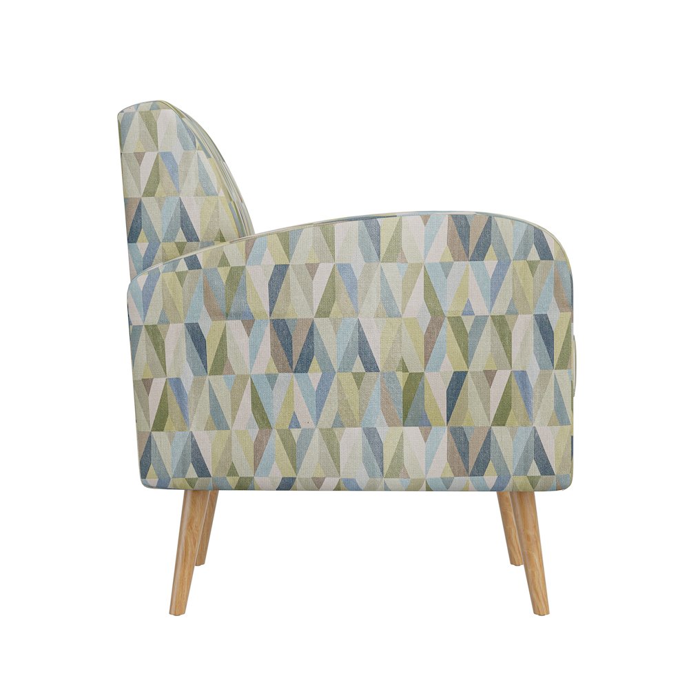 Mid-Century Modern Armchair in Pastel Green and Blue Prism. Picture 4