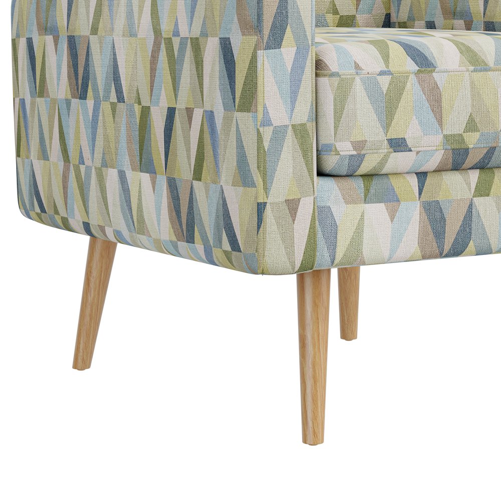 Mid-Century Modern Armchair in Pastel Green and Blue Prism. Picture 6