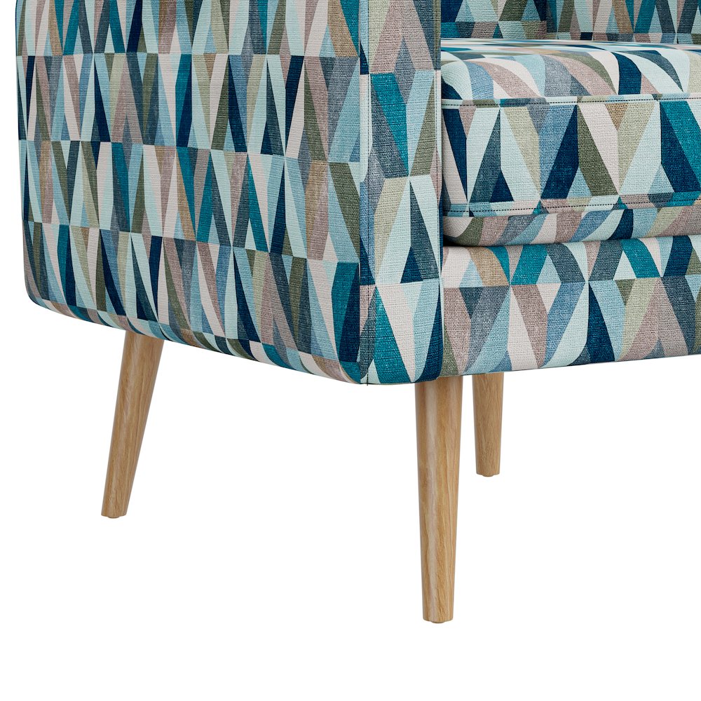 Mid-Century Modern Armchair in Vibrant Multi-Blue Prism. Picture 6