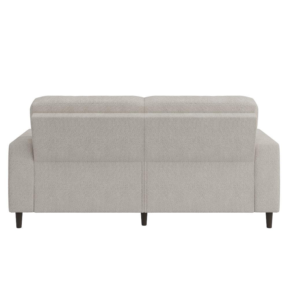 Small Space Sofa in Elegant Textured Sand Boucle Fabric. Picture 4
