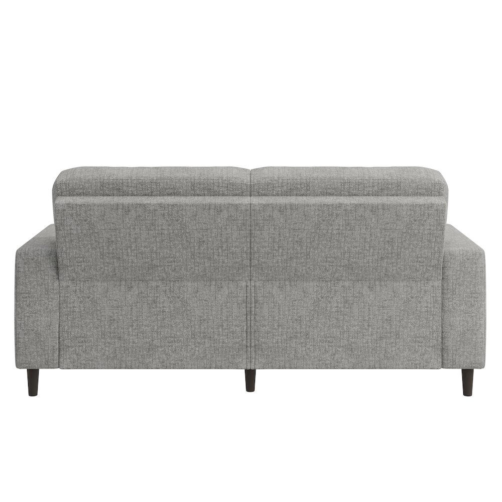 Small Space Sofa in Textured Sliver Pearl Chenille Fabric. Picture 4