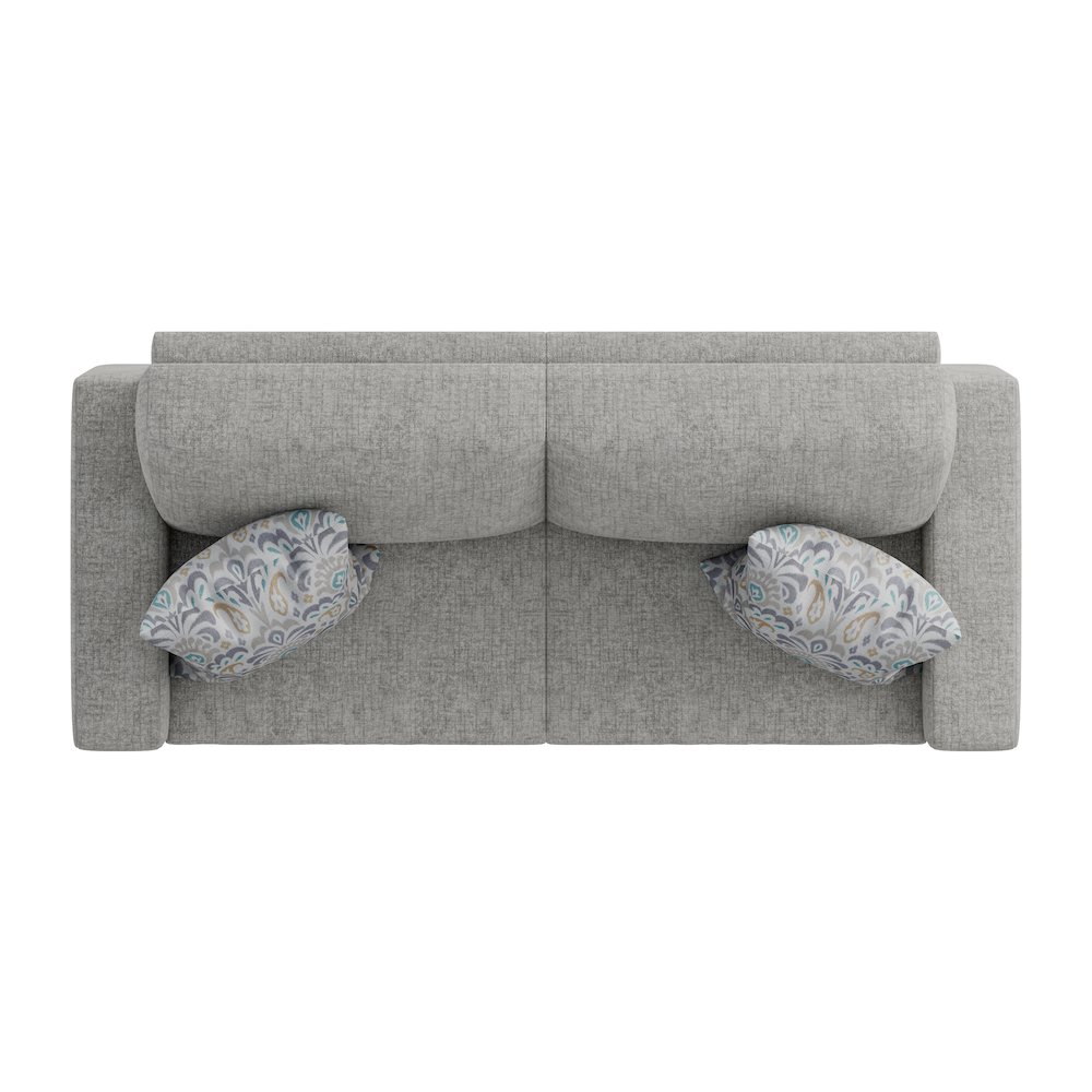 Small Space Sofa in Textured Sliver Pearl Chenille Fabric. Picture 5