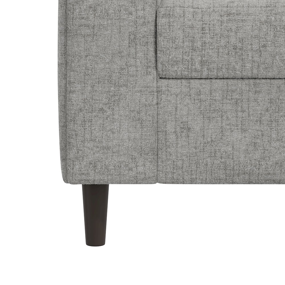Small Space Sofa in Textured Sliver Pearl Chenille Fabric. Picture 6