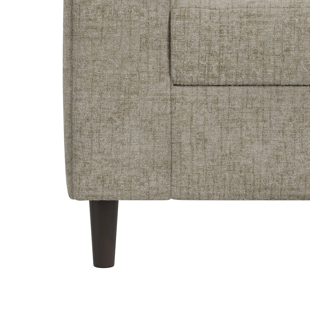 Small Space Sofa in Textured Taupe Chenille Fabric. Picture 6
