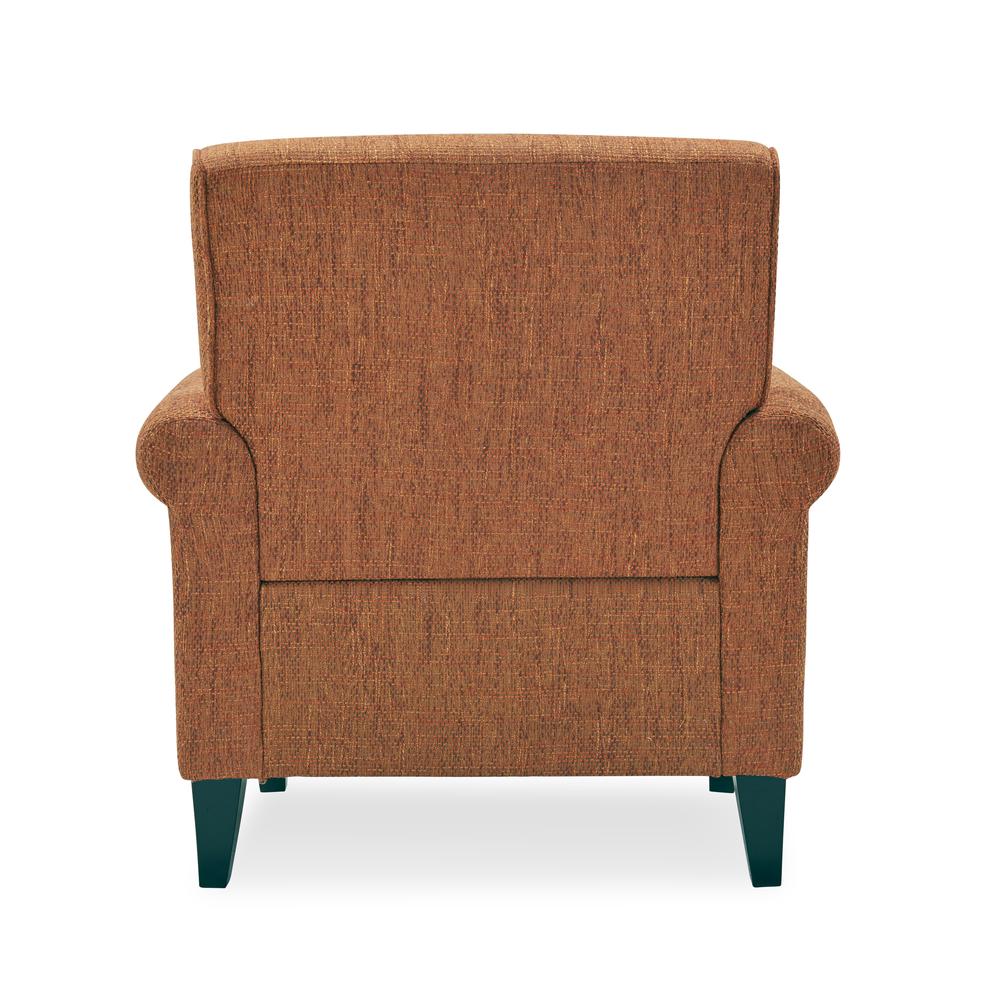 Traditional Armchair with Nailheads in Orange Tweed. Picture 5