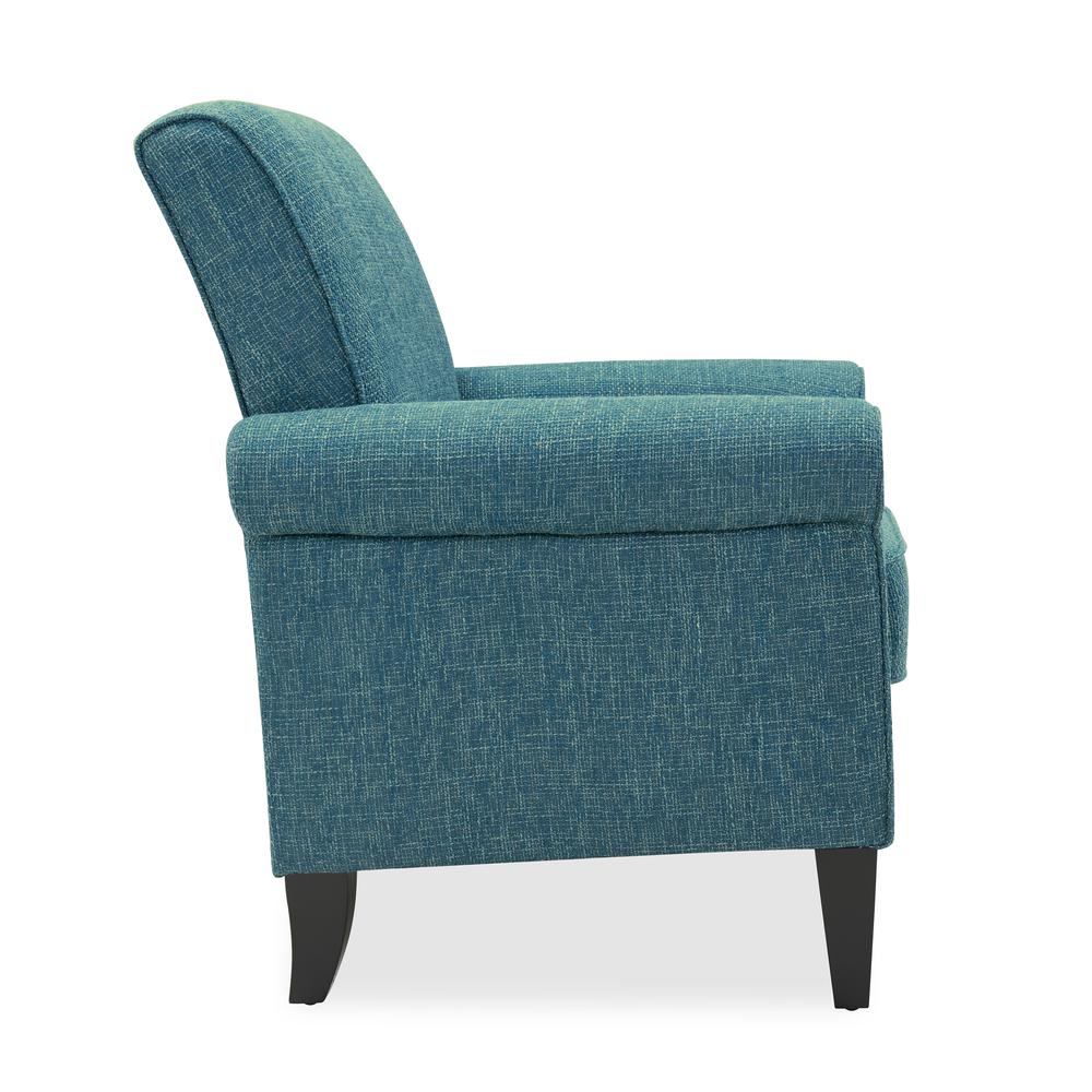 Traditional Armchair with Nailheads in Blue Tweed. Picture 4
