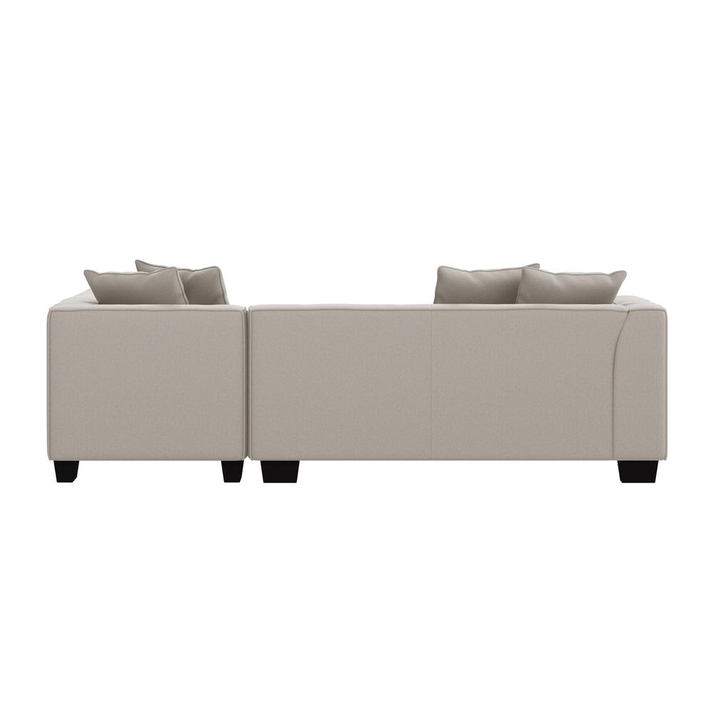 Right-hand Facing Sectional in Grey Velour with Ottoman. Picture 7