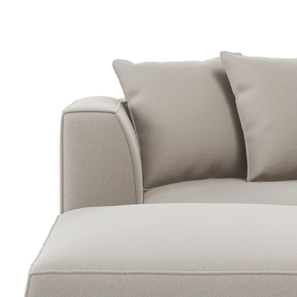 Right-hand Facing Sectional in Grey Velour with Ottoman. Picture 8