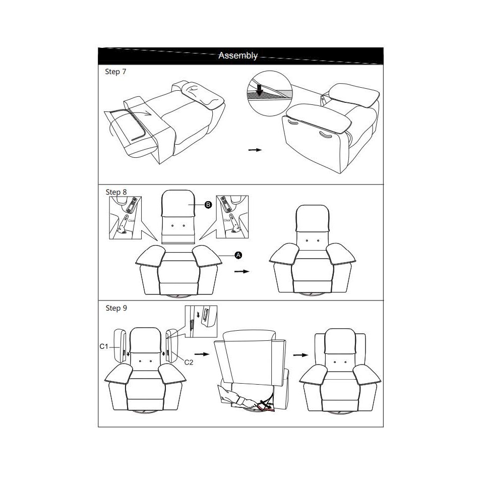 ProLounger Swivel Glider Recliner in Gray Velvet with Pillow Top Arms. Picture 12