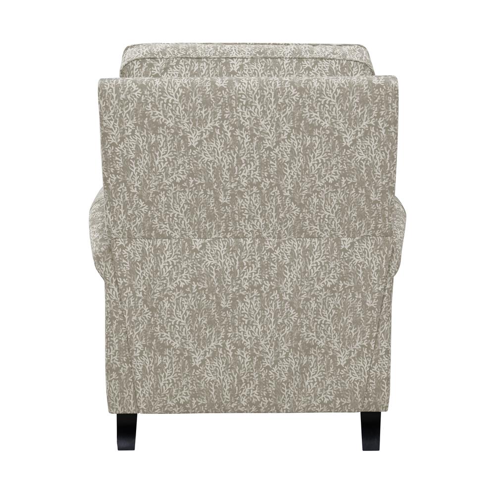 ProLounger Pushback Recliner in Taupe Coral Print. Picture 4