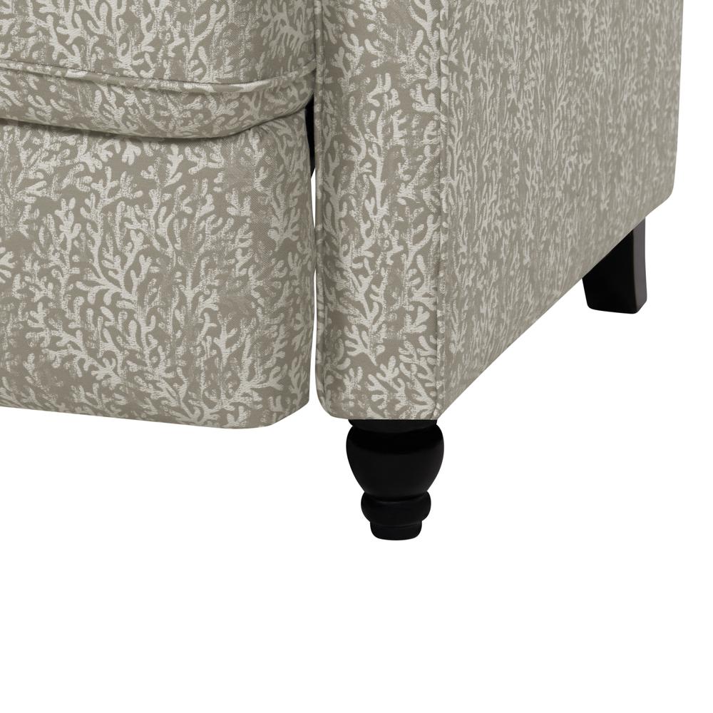 ProLounger Pushback Recliner in Taupe Coral Print. Picture 7