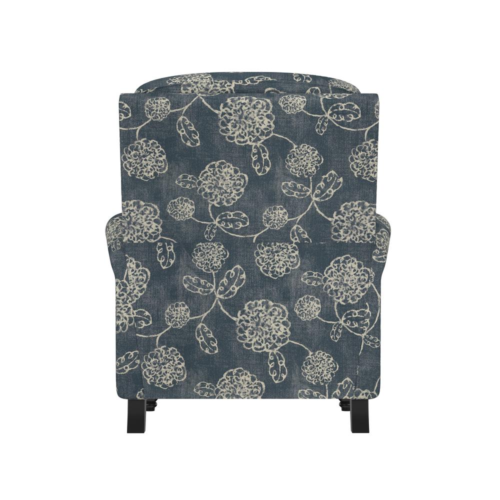 ProLounger Pushback Recliner in Caribbean Blue Floral Print. Picture 6