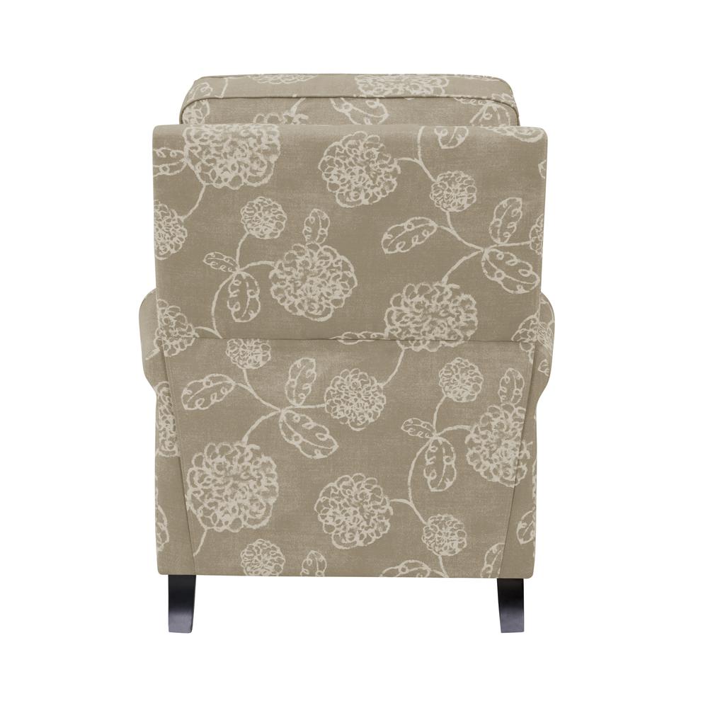ProLounger Pushback Recliner in Taupe Floral Print. Picture 5