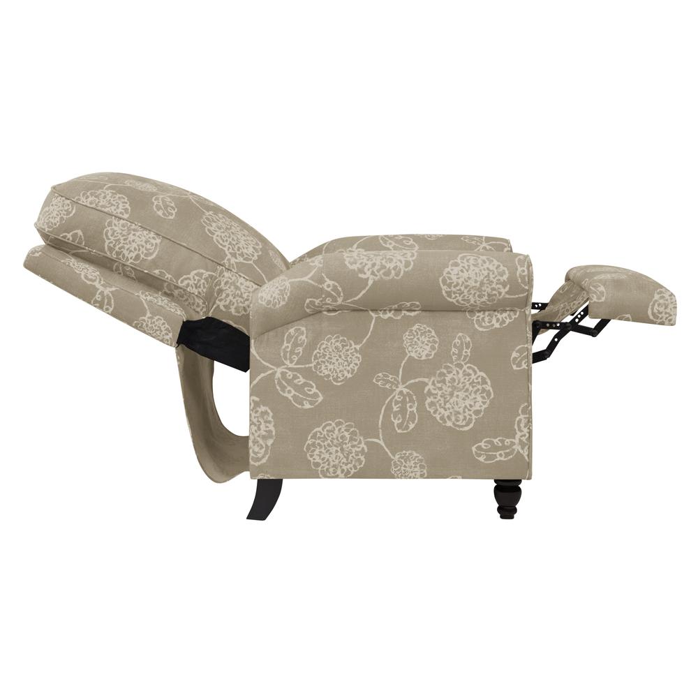 ProLounger Pushback Recliner in Taupe Floral Print. Picture 7