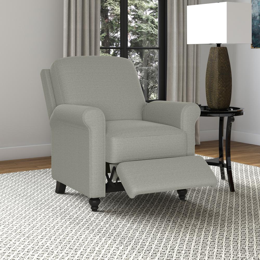 ProLounger Pushback Recliner in Dove Grey Linen. Picture 10