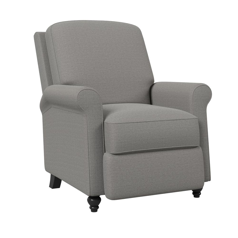 ProLounger Pushback Recliner in Dove Grey Linen. Picture 3