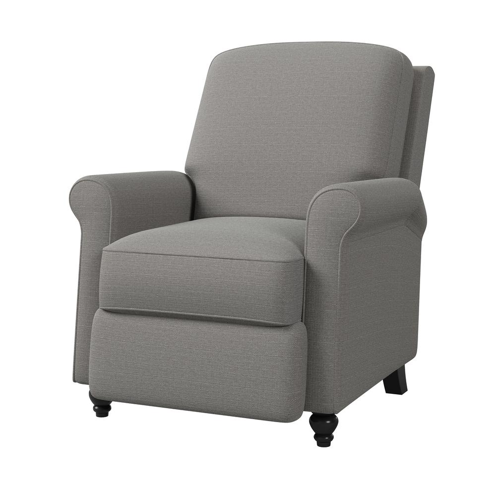ProLounger Pushback Recliner in Dove Grey Linen. Picture 4