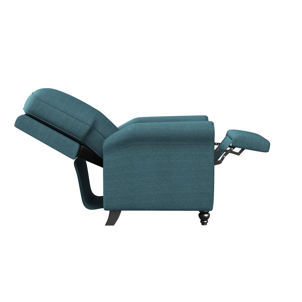 ProLounger Pushback Recliner in Caribbean Blue Linen. Picture 5