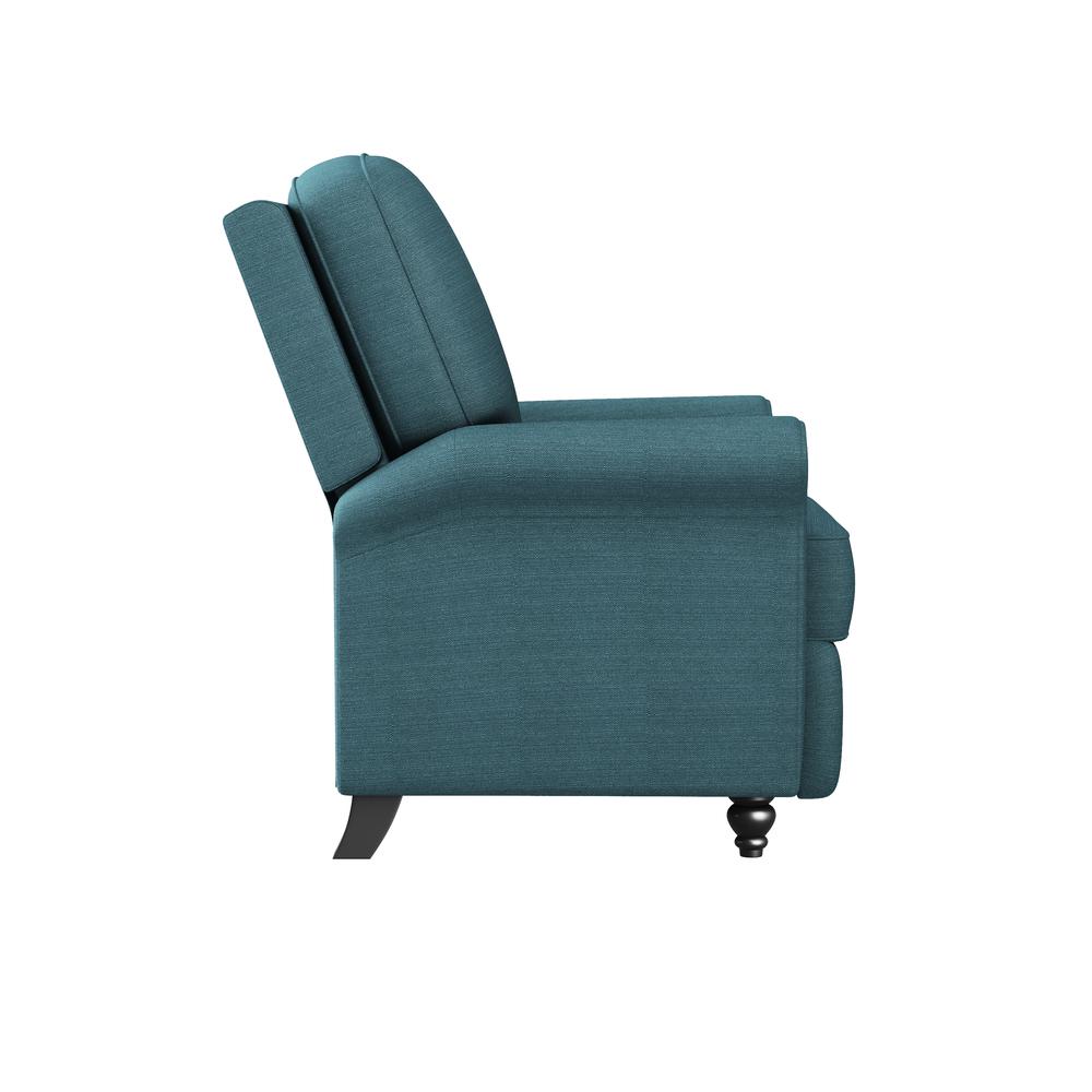 ProLounger Pushback Recliner in Caribbean Blue Linen. Picture 6