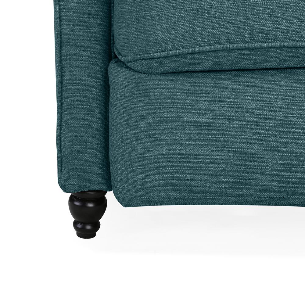 ProLounger Pushback Recliner in Caribbean Blue Linen. Picture 8