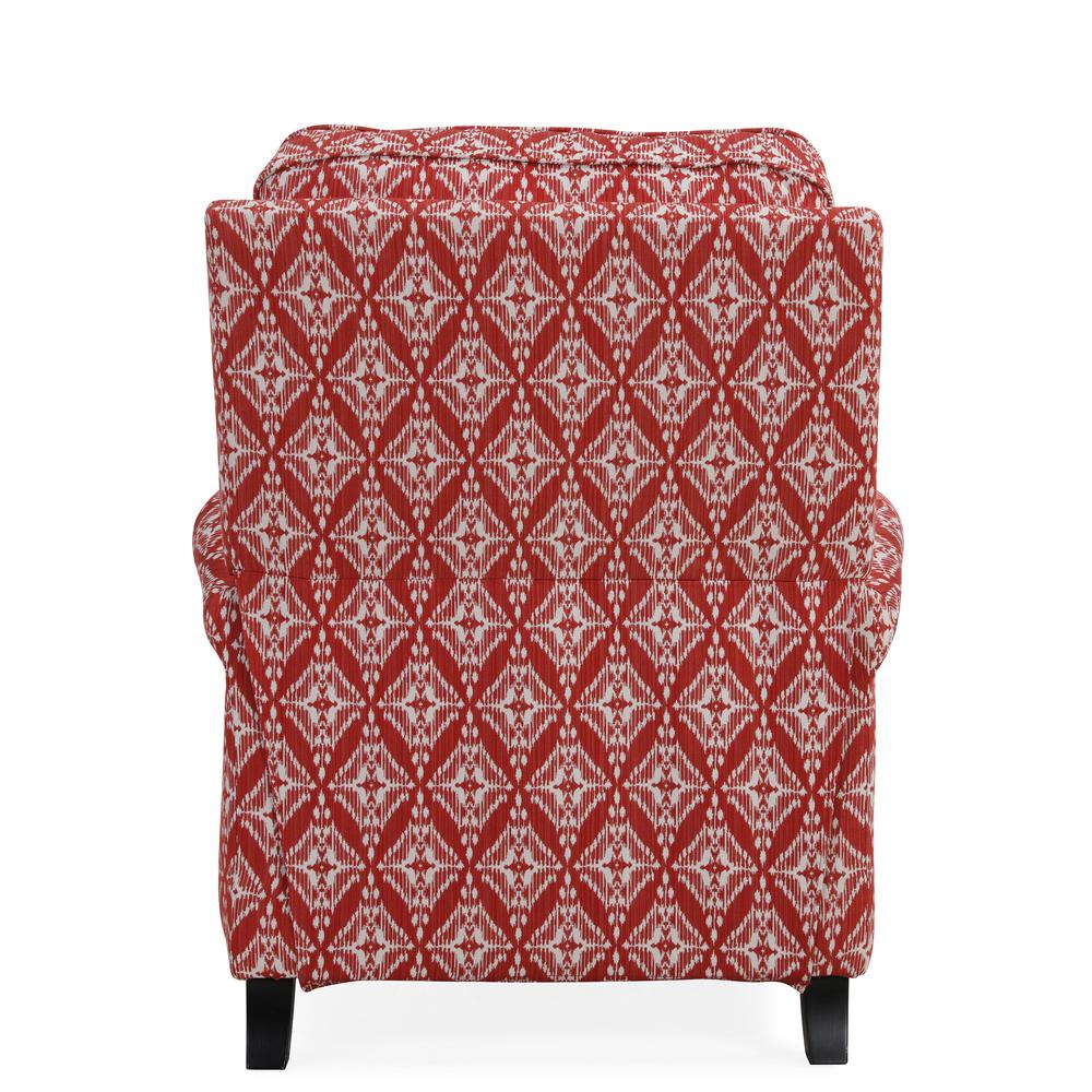 ProLounger Pushback Recliner in Cranberry Red Diamond Medallion Print. Picture 5