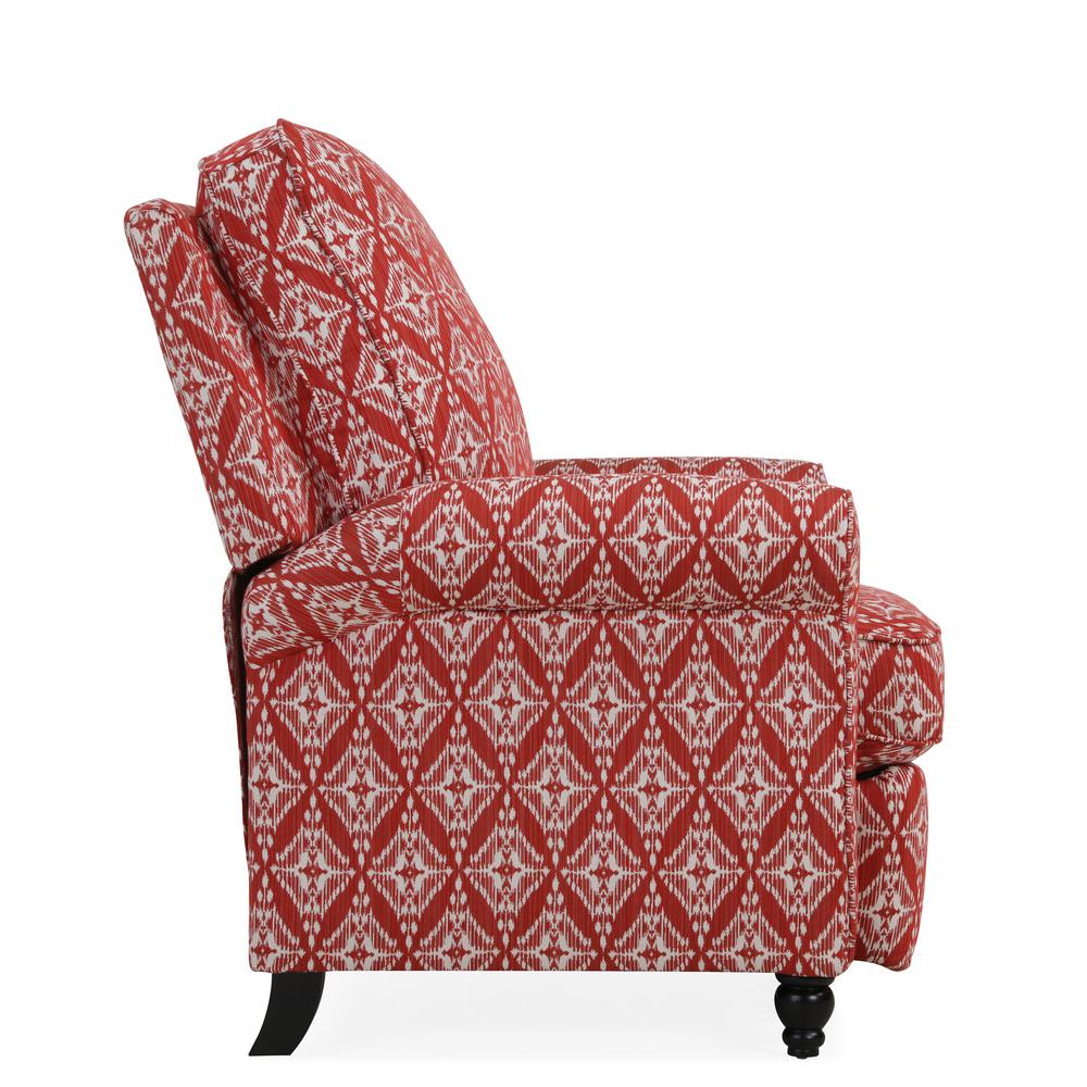 ProLounger Pushback Recliner in Cranberry Red Diamond Medallion Print. Picture 6