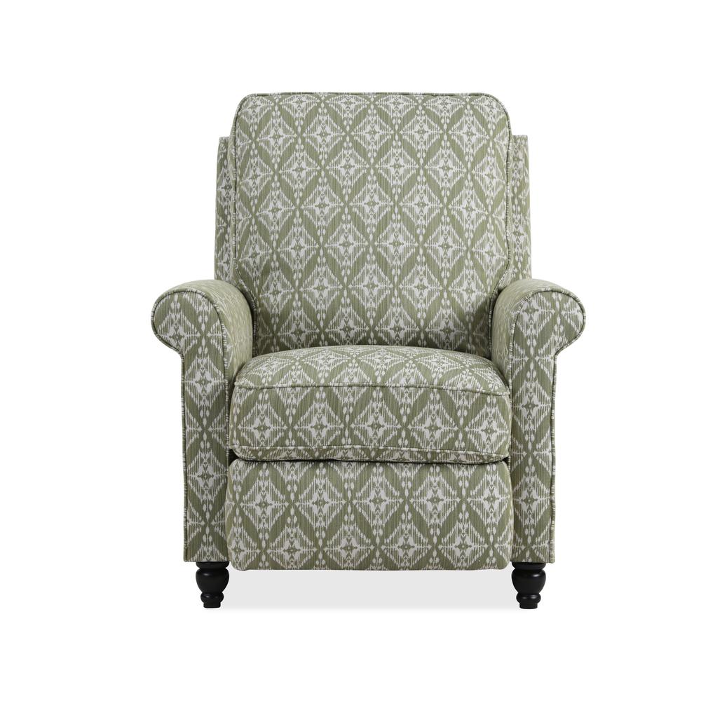 ProLounger Pushback Recliner in Pistachio Green Diamond Medallion Print. Picture 2