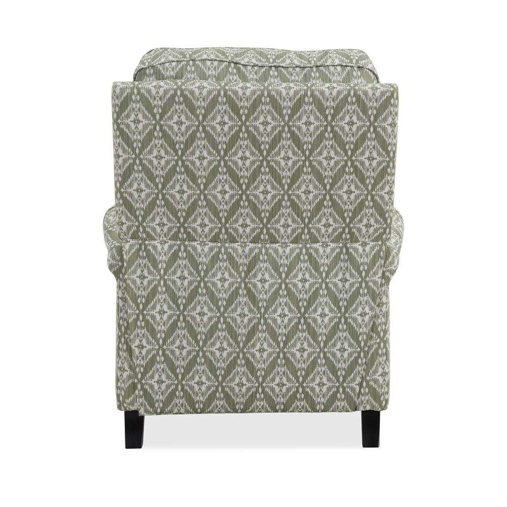 ProLounger Pushback Recliner in Pistachio Green Diamond Medallion Print. Picture 5