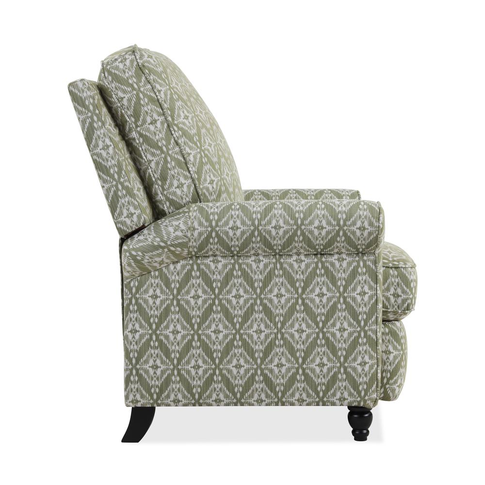 ProLounger Pushback Recliner in Pistachio Green Diamond Medallion Print. Picture 6