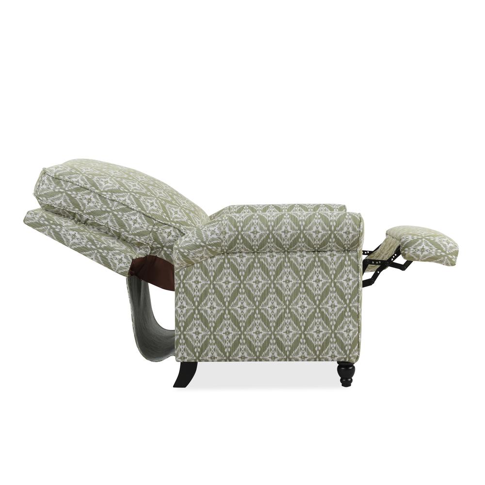 ProLounger Pushback Recliner in Pistachio Green Diamond Medallion Print. Picture 7