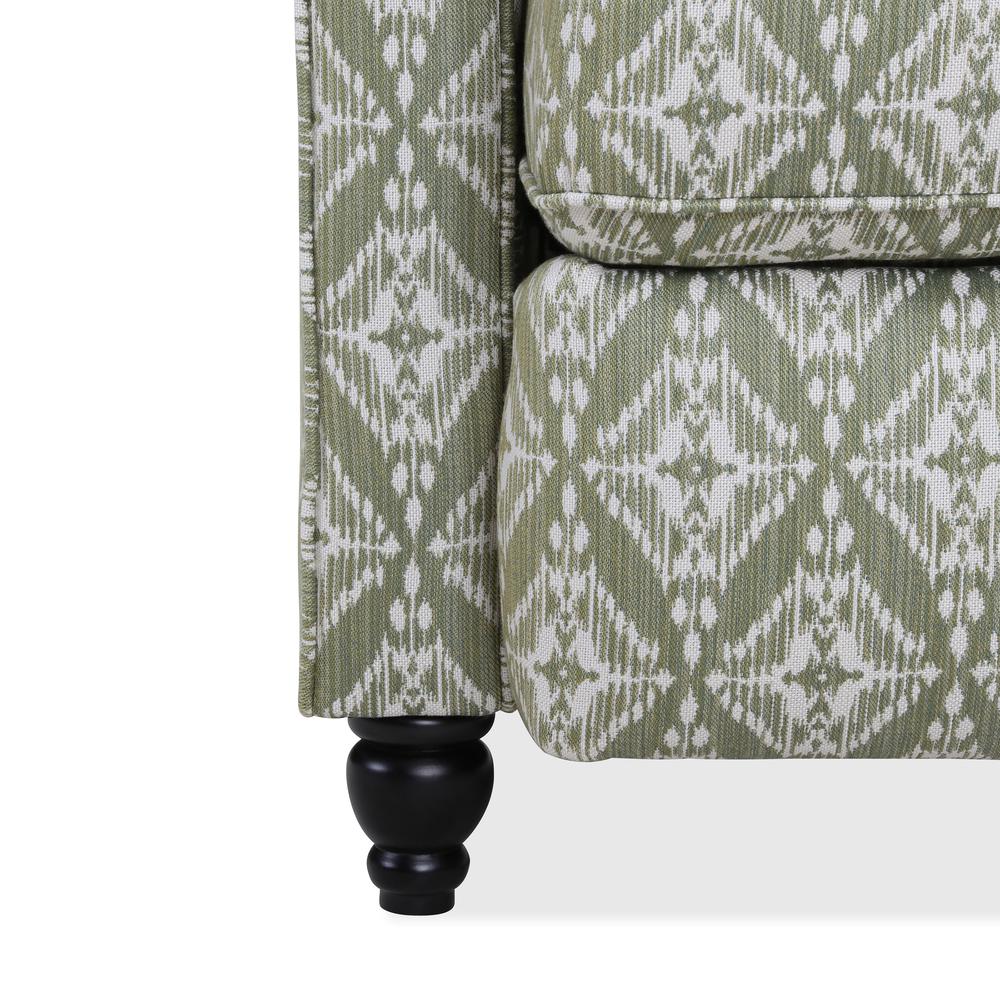 ProLounger Pushback Recliner in Pistachio Green Diamond Medallion Print. Picture 8