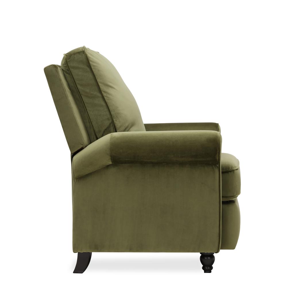 ProLounger Pushback Recliner in Kale Green Velvet. Picture 6
