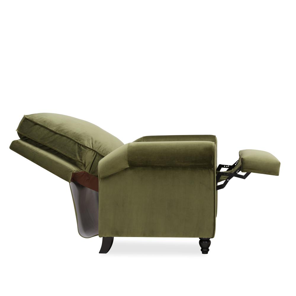 ProLounger Pushback Recliner in Kale Green Velvet. Picture 7