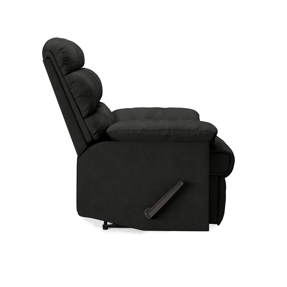 ProLounger Wall Hugger Recliner in Grey Microfiber with Square Tufted Back. Picture 7