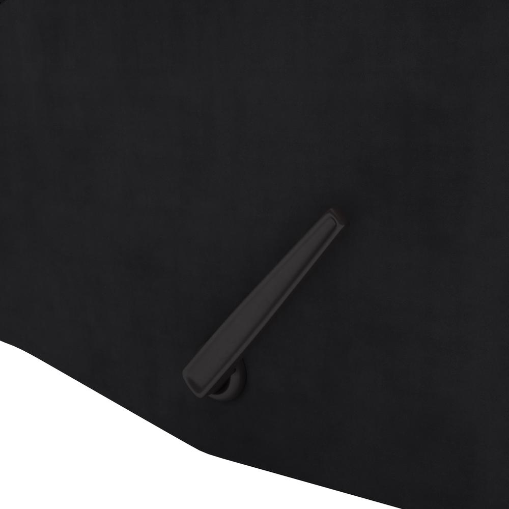 ProLounger Wall Hugger Recliner in Black Microfiber with Square Tufted Back. Picture 8
