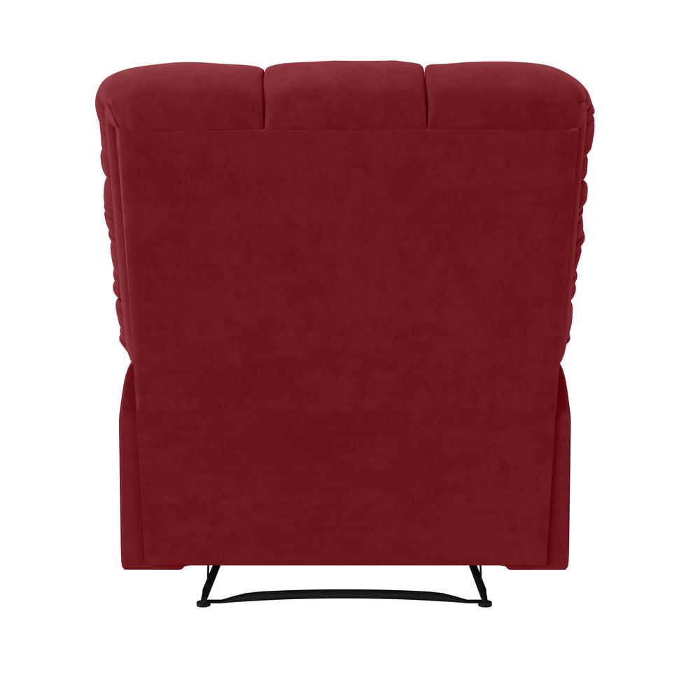 ProLounger Wall Hugger Recliner in Red Microfiber with Square Tufted Back. Picture 5