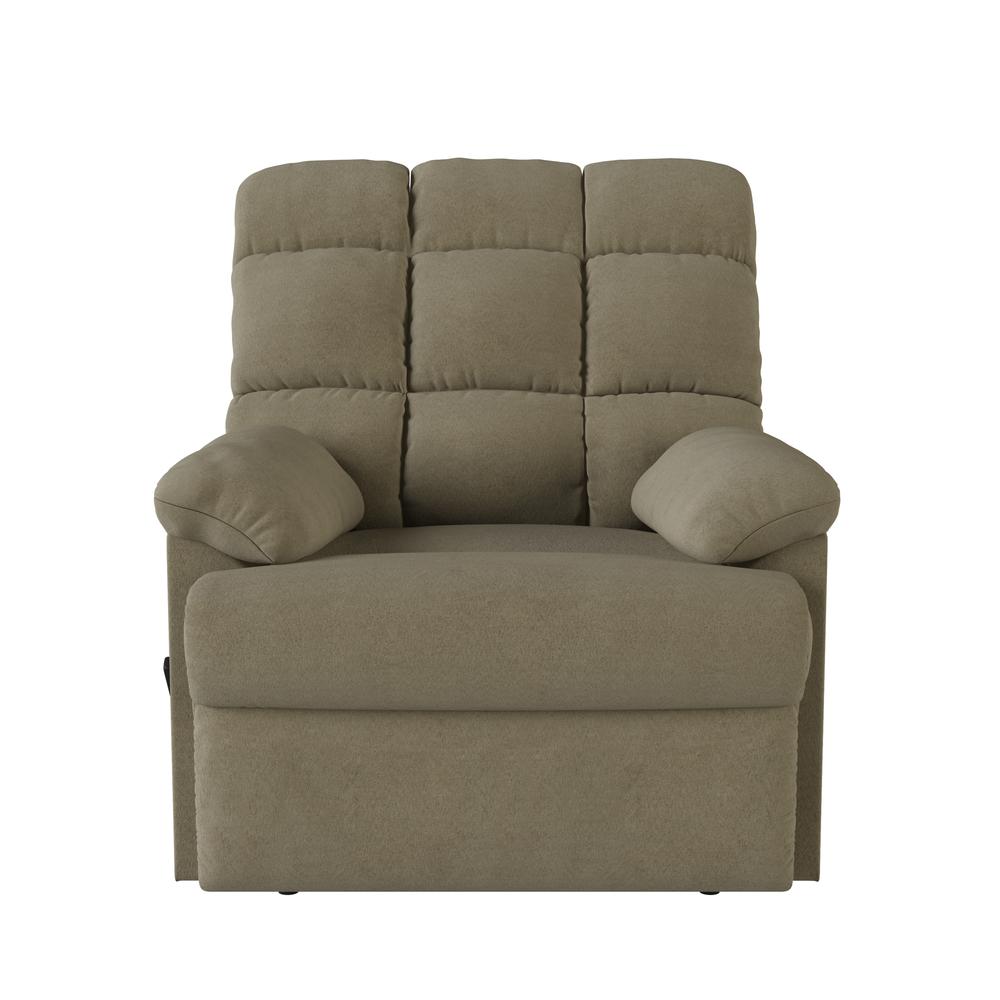 ProLounger Wall Hugger Recliner in Sage Microfiber with Square Tufted Back. Picture 2