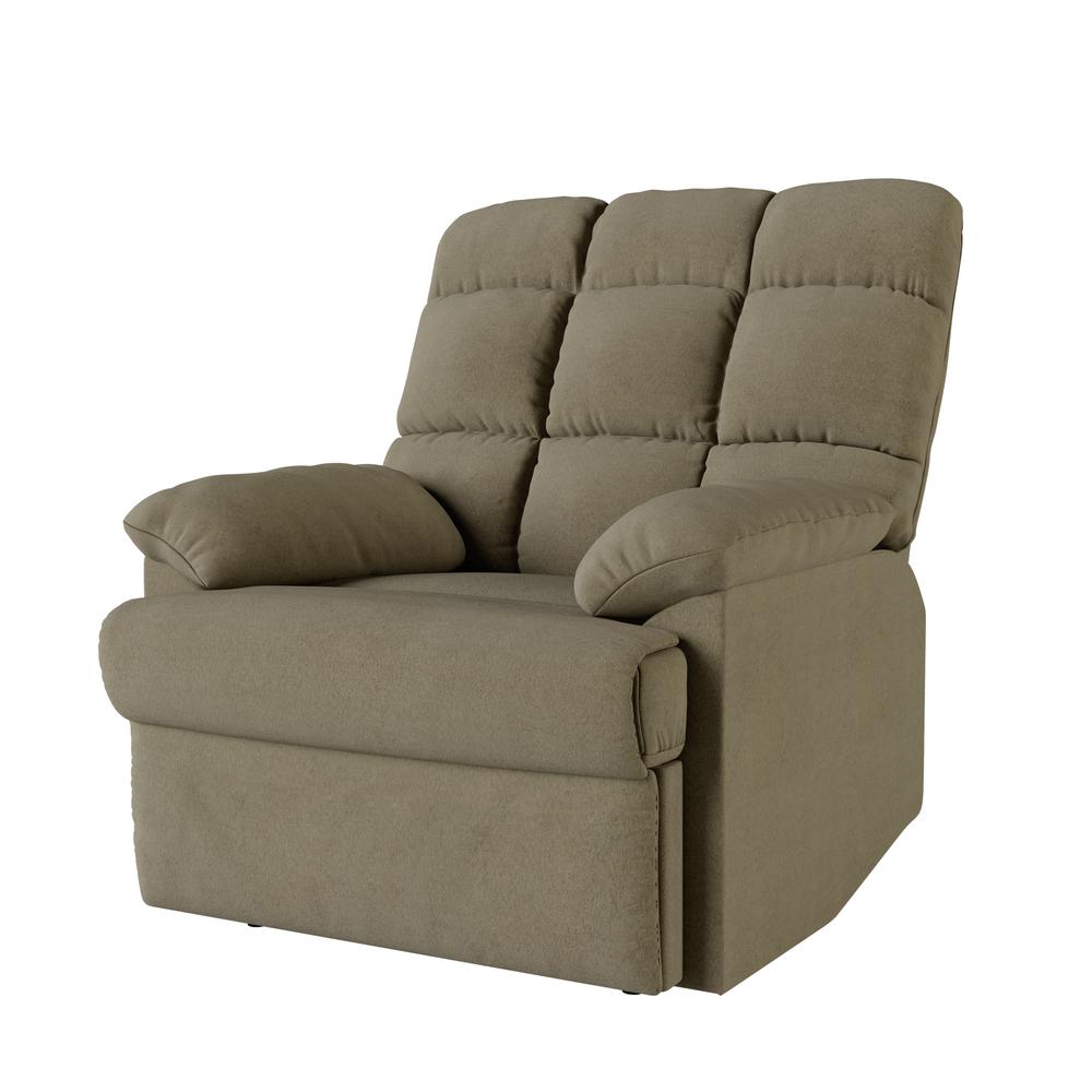 ProLounger Wall Hugger Recliner in Sage Microfiber with Square Tufted Back. Picture 3