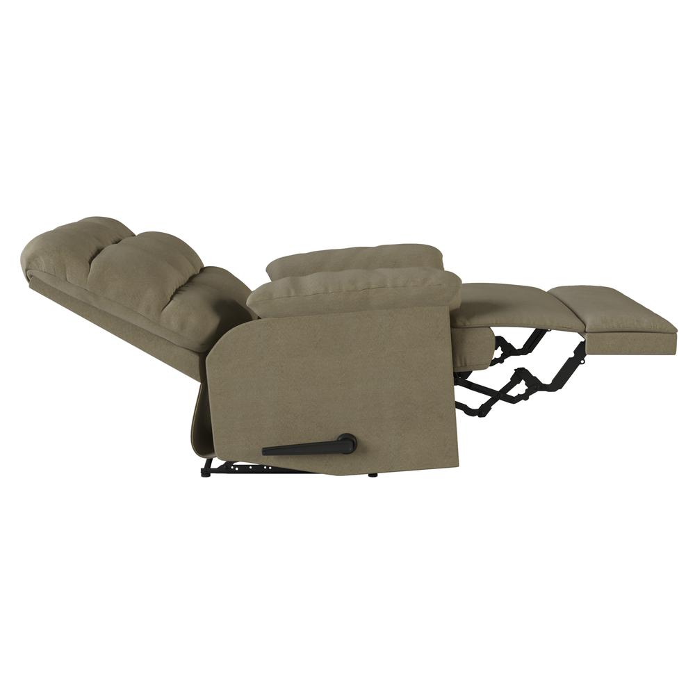 ProLounger Wall Hugger Recliner in Sage Microfiber with Square Tufted Back. Picture 4