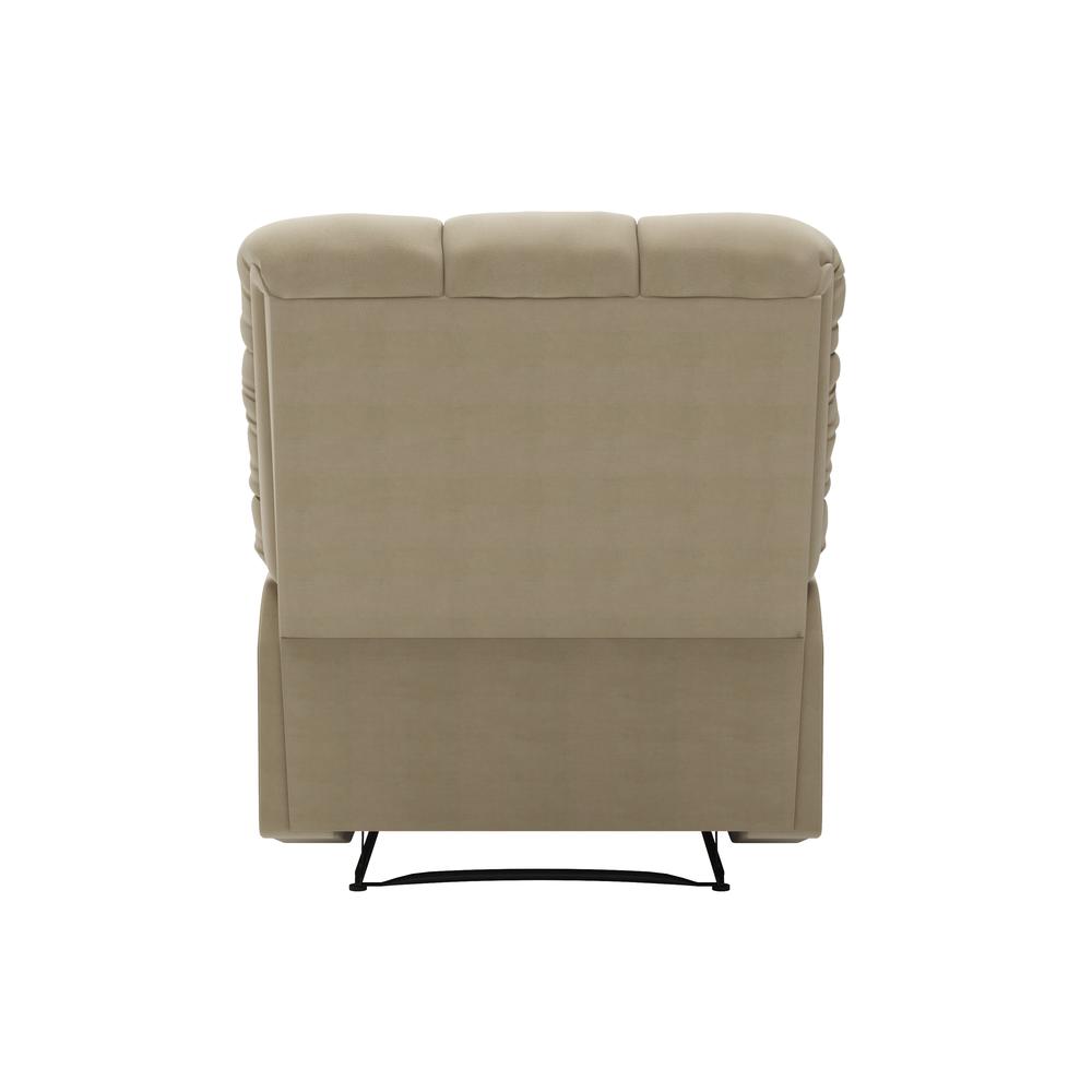 ProLounger Wall Hugger Recliner in Khaki Microfiber with Square Tufted Back. Picture 10