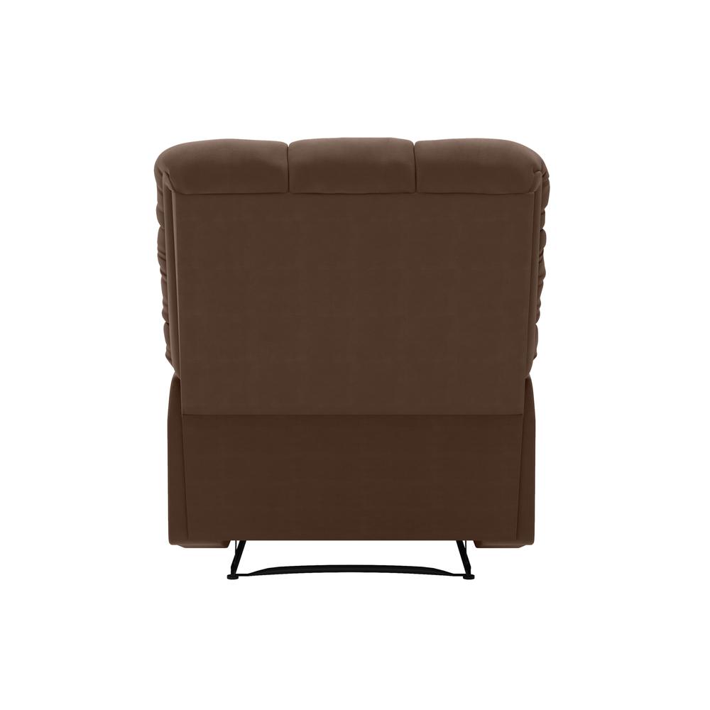 ProLounger Wall Hugger Recliner in Brown Microfiber with Square Tufted Back. Picture 5