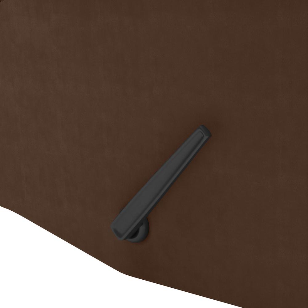 ProLounger Wall Hugger Recliner in Brown Microfiber with Square Tufted Back. Picture 6