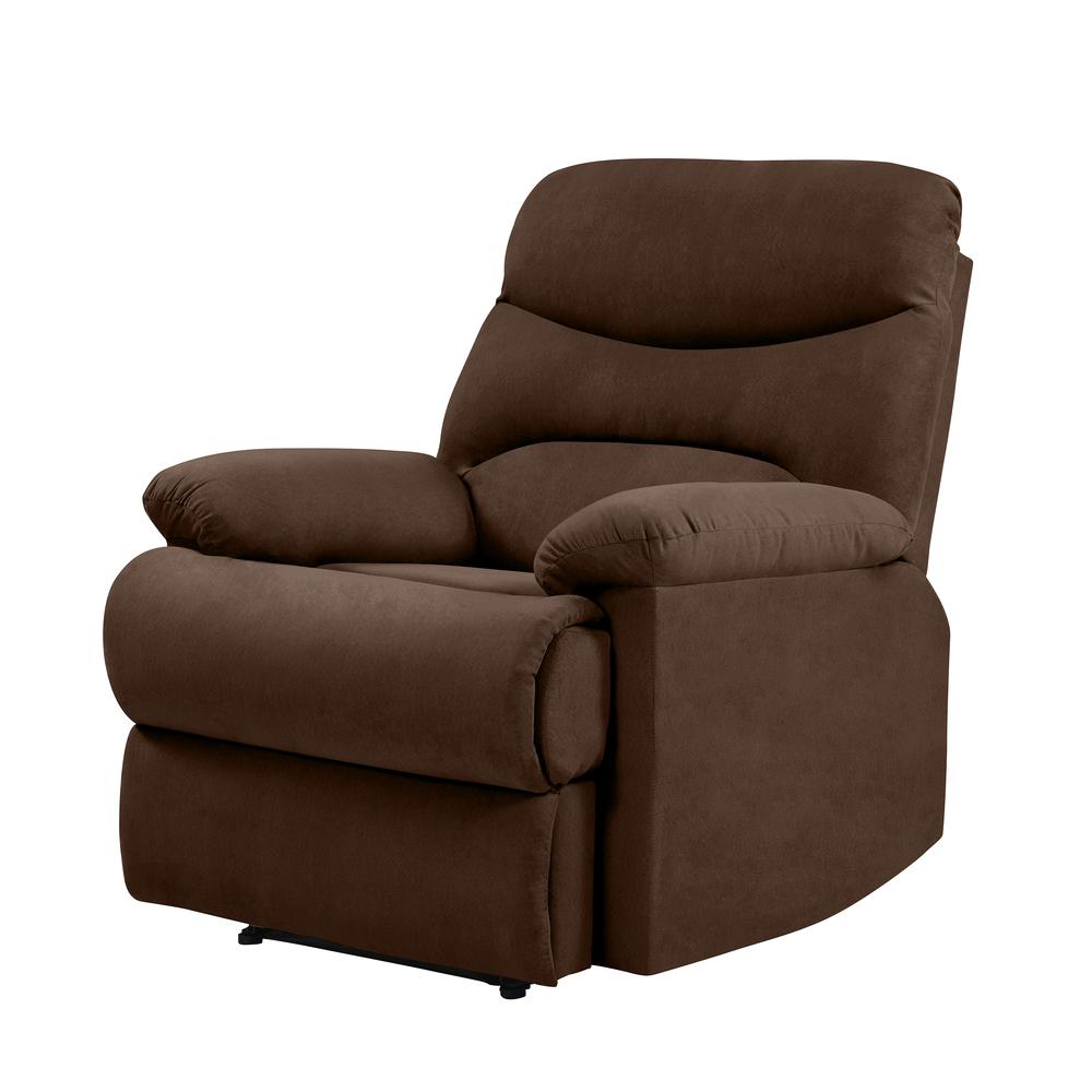 ProLounger Wall Hugger Recliner in Brown Microfiber with Stitched Back. Picture 4