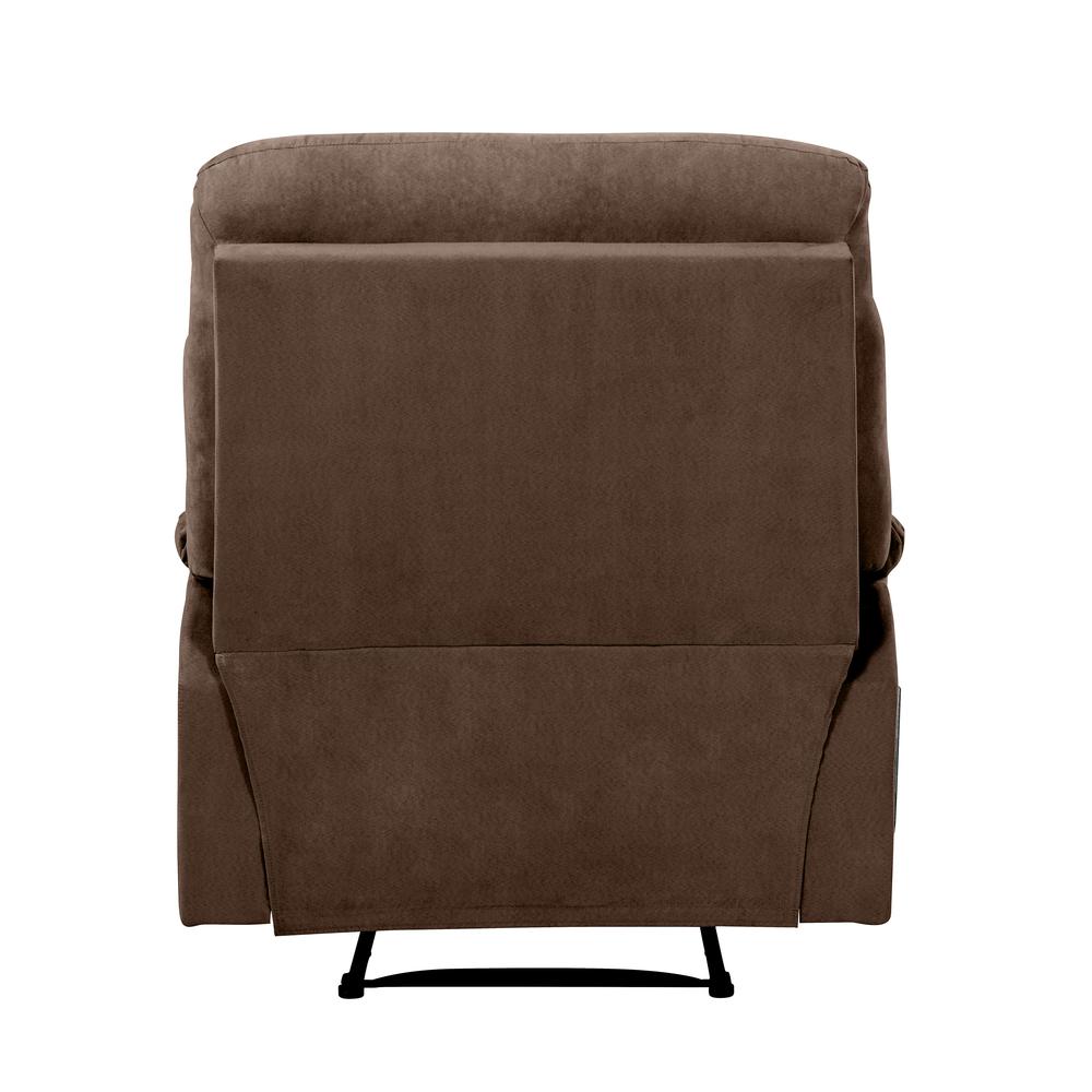 ProLounger Wall Hugger Recliner in Brown Microfiber with Stitched Back. Picture 6