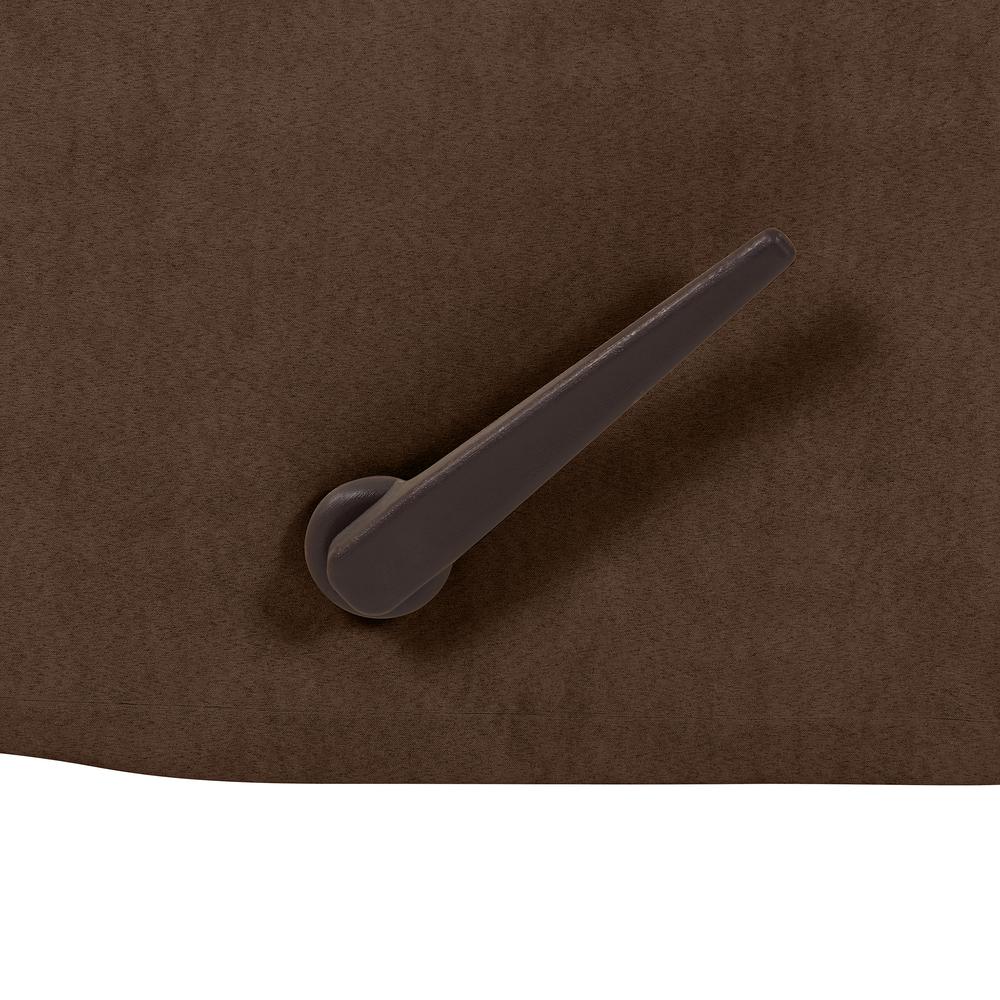 ProLounger Wall Hugger Recliner in Brown Microfiber with Stitched Back. Picture 8