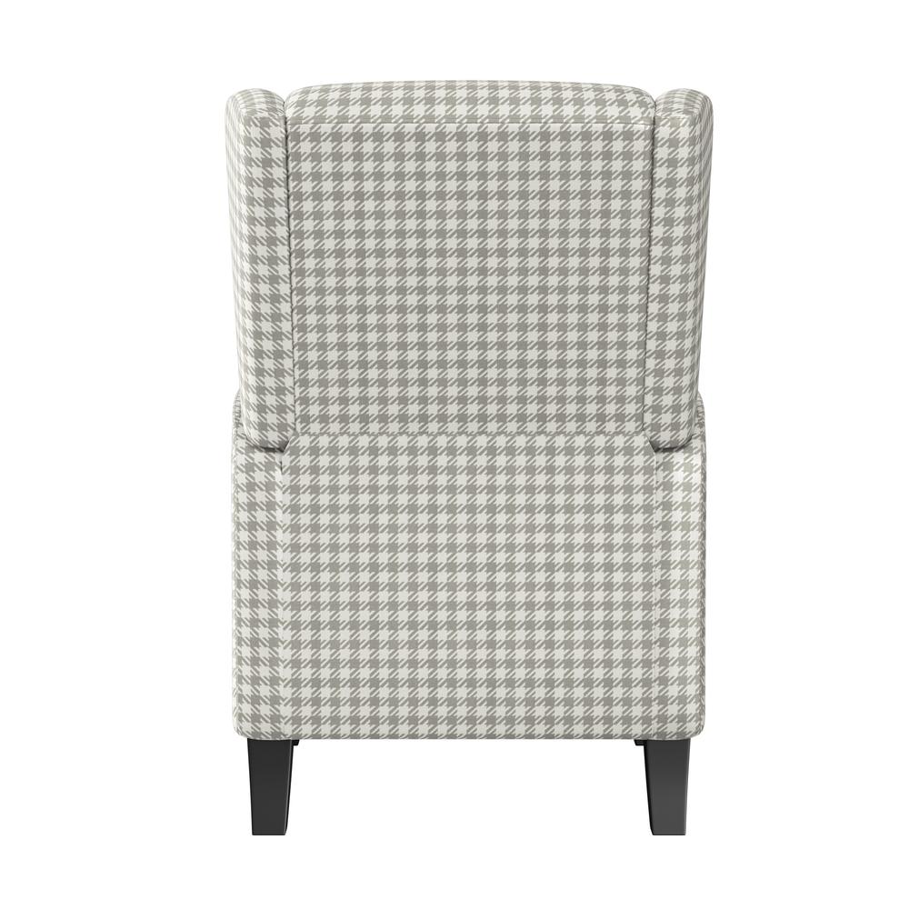 ProLounger Pushback Recliner in Grey Houndstooth Linen. Picture 5