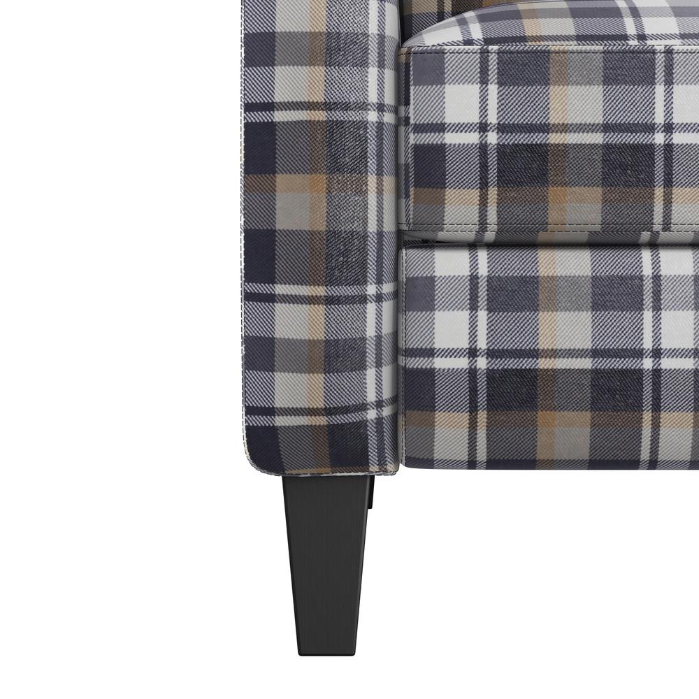 ProLounger Pushback Recliner in Plaid Grey Velvet. Picture 6